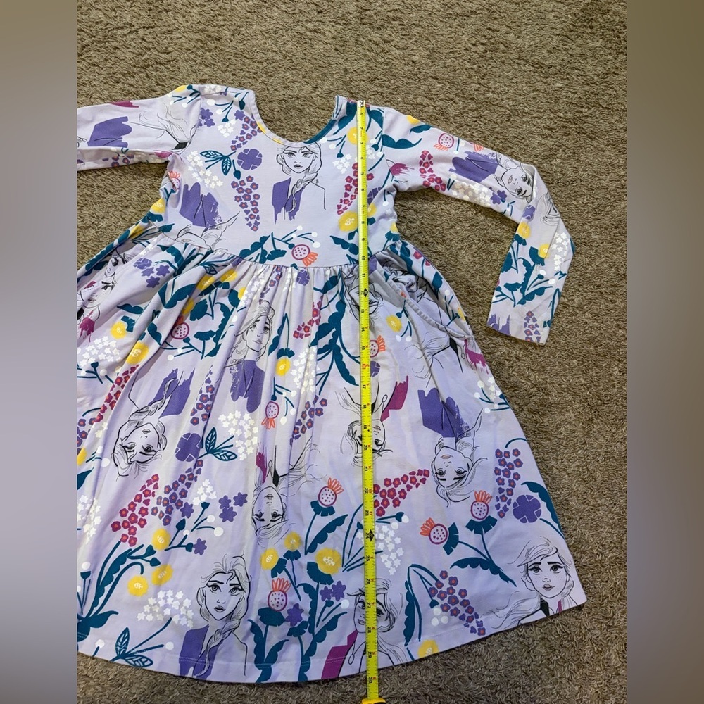 Hanna Andersson Girls' Disney Frozen 2 Purple Long Sleeve Dress Size 10 - Picture 7 of 9